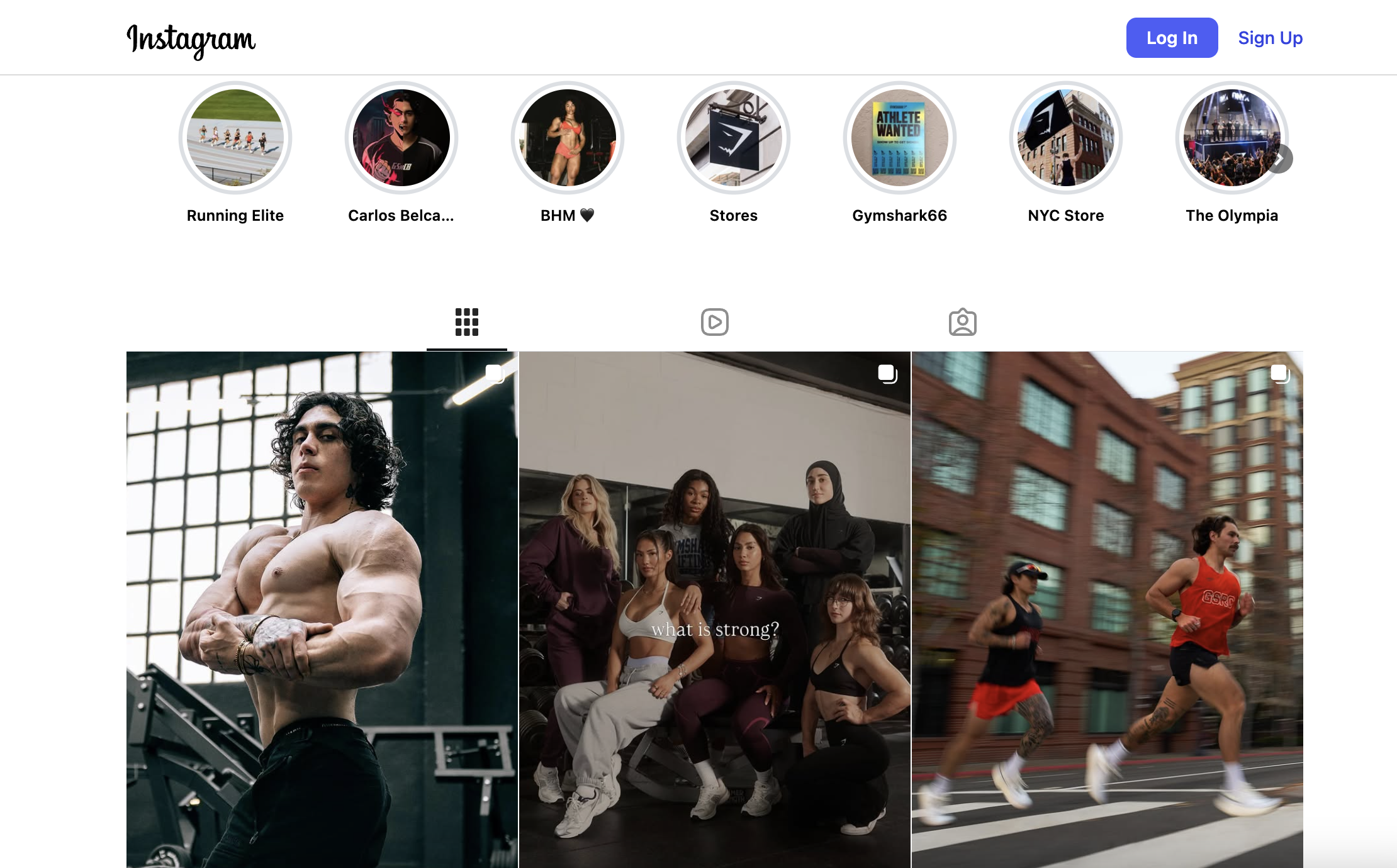 Gymshark Instagram